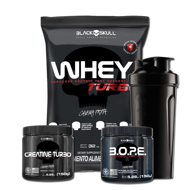 KIT TURBO BLACK SKULL – FORÇA MÁXIMA NOS SEUS TREINOS!